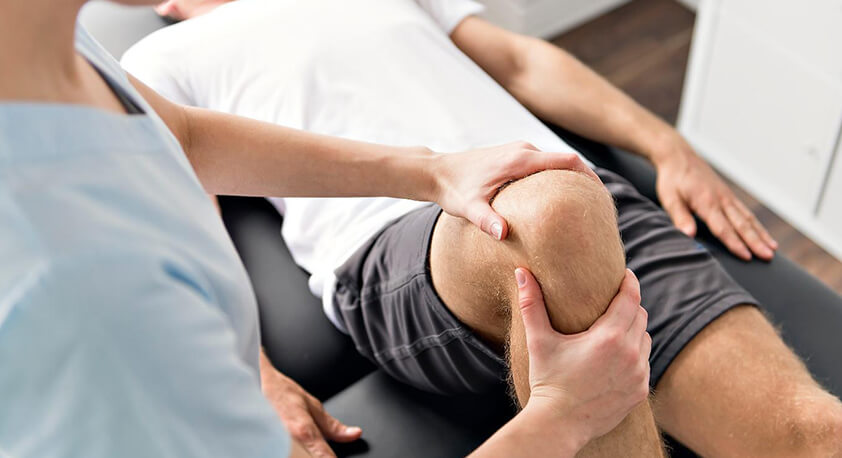 knee bend physical therapy and examination